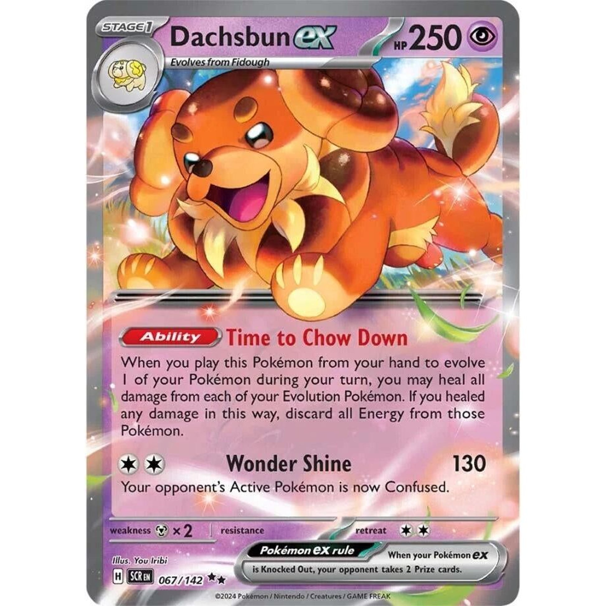 Image for Dachsbun ex (067/142) (SCR) - Pokemon