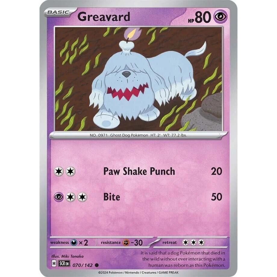Image for Greavard (070/142) (SCR) - Pokemon