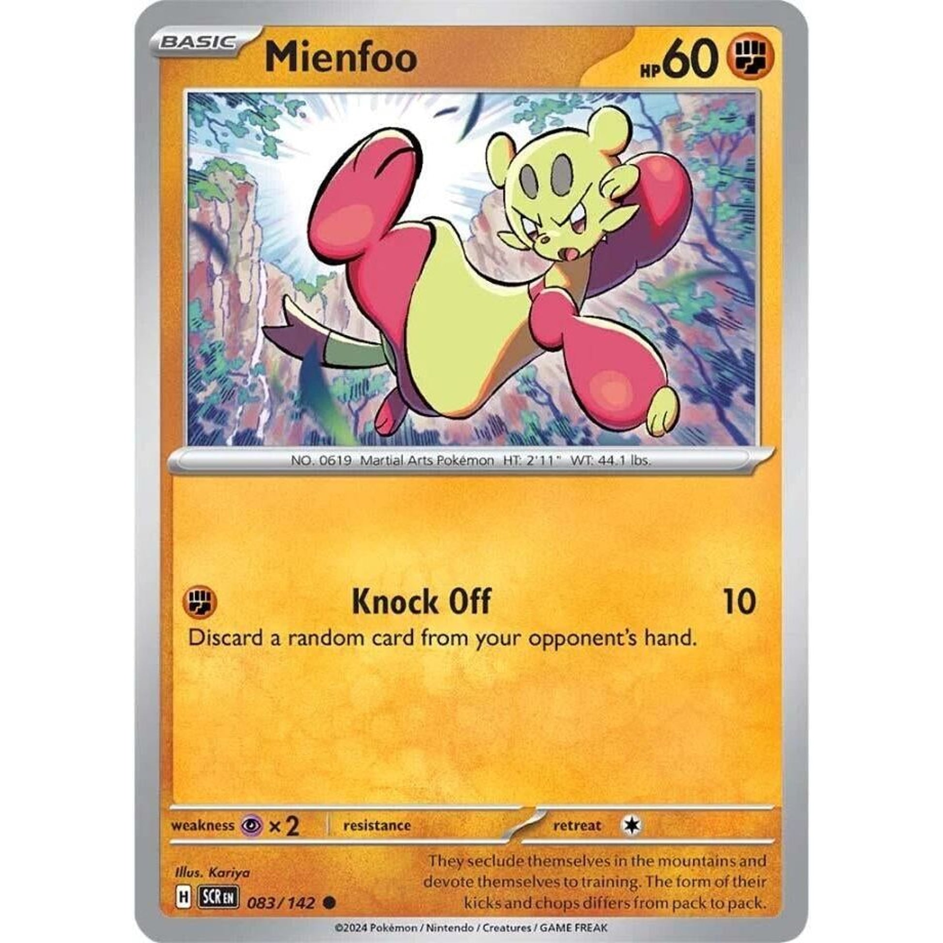 Image for Mienfoo (083/142) (SCR) - Pokemon
