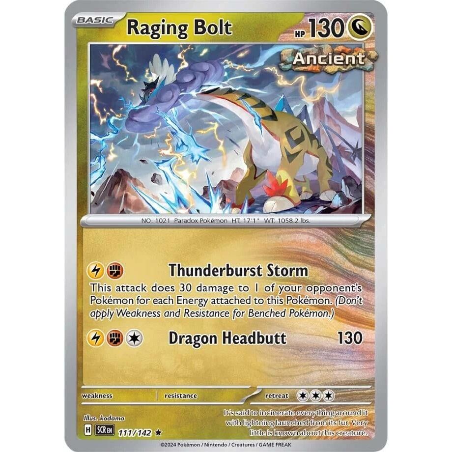 Image for Raging Bolt (111/142) (SCR) - Pokemon