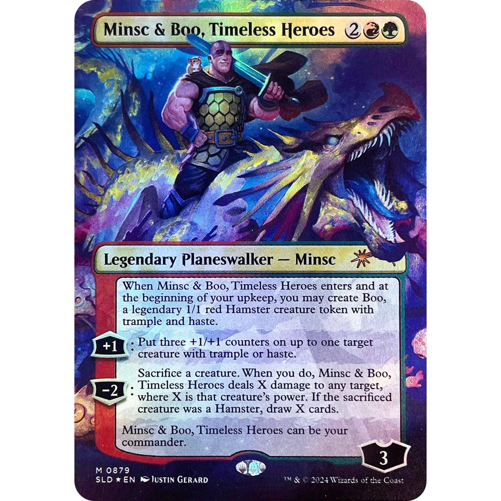 Image for Minsc & Boo, Timeless Heroes (Rainbow Foil) (879) (SLD) - Magic: The Gathering