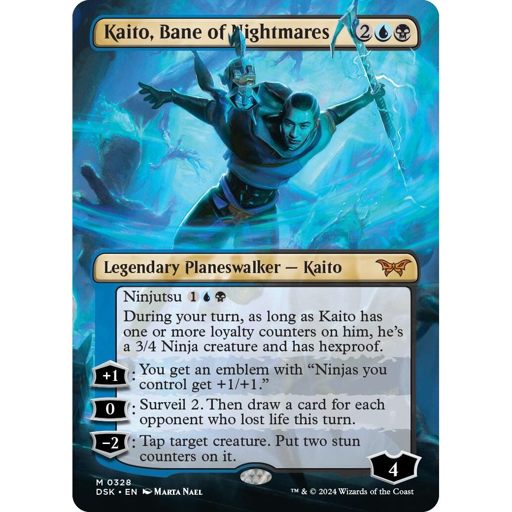 Image for Kaito, Bane of Nightmares (Borderless) (328) (DSK) - Magic: The Gathering