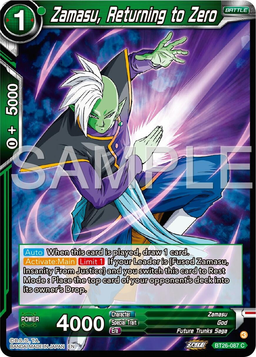Image for Zamasu, Returning to Zero (BT26-087) (BT26) - Dragon Ball Super: Masters