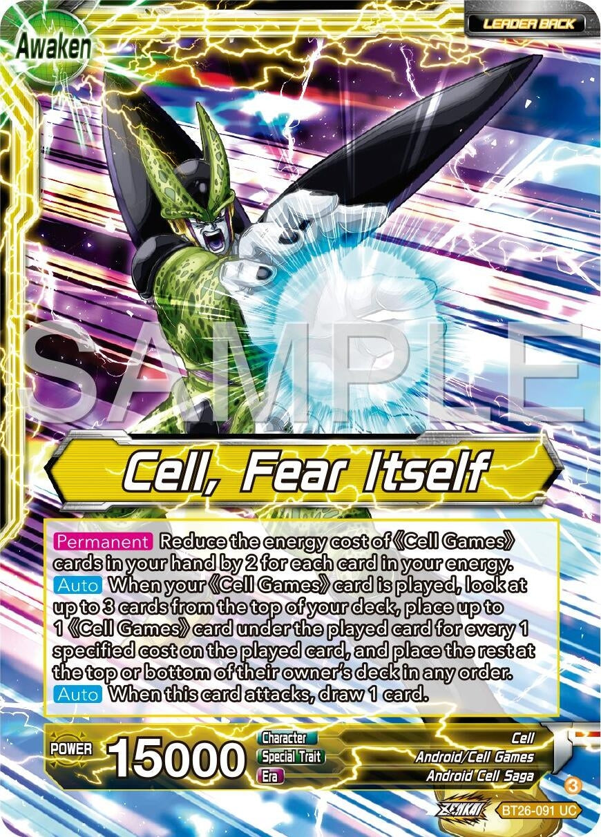 Image for Cell // Cell, Fear Itself (BT26-091) (BT26) - Dragon Ball Super: Masters