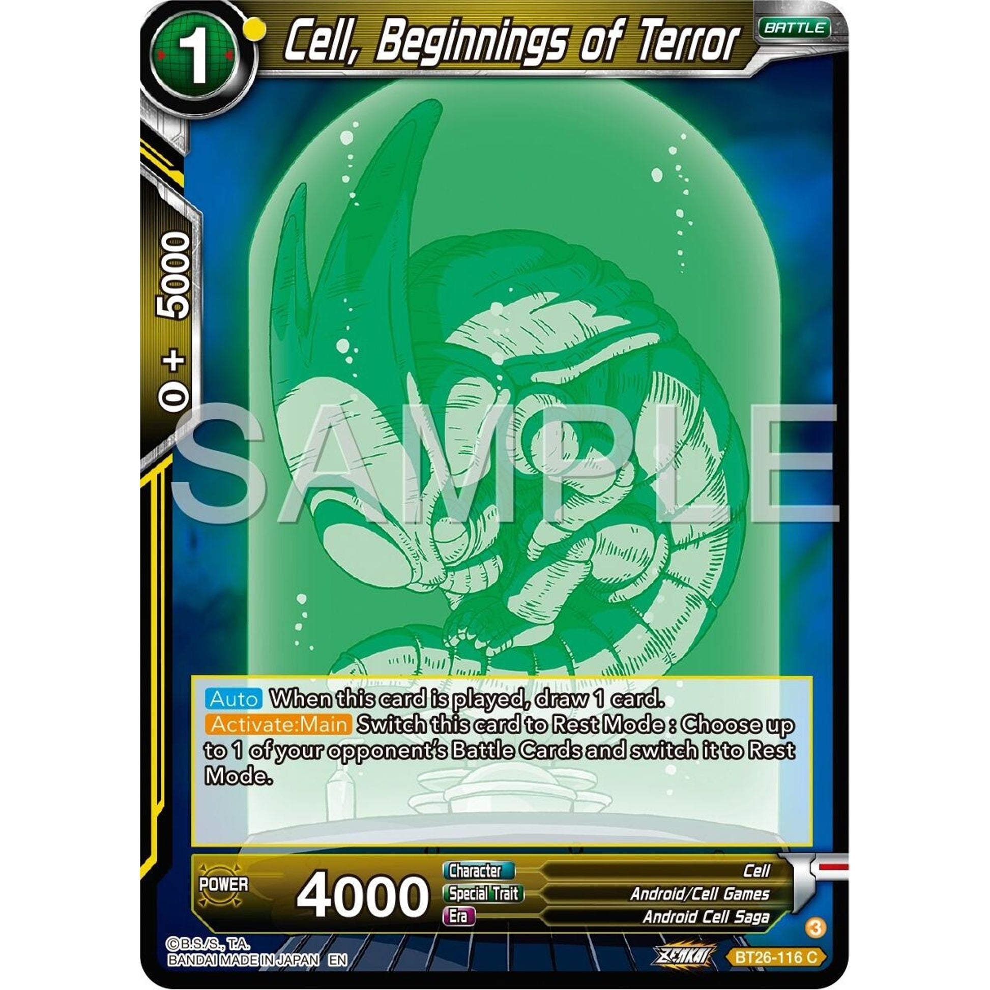 Image for Cell, Beginnings of Terror (BT26-116) (BT26) - Dragon Ball Super: Masters