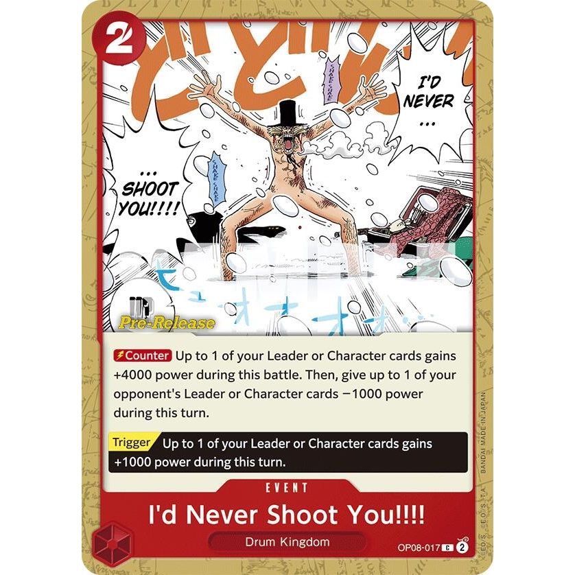 Image for I'd Never Shoot You!!!! (OP08-017) (OP08 PRE) - One Piece Card Game