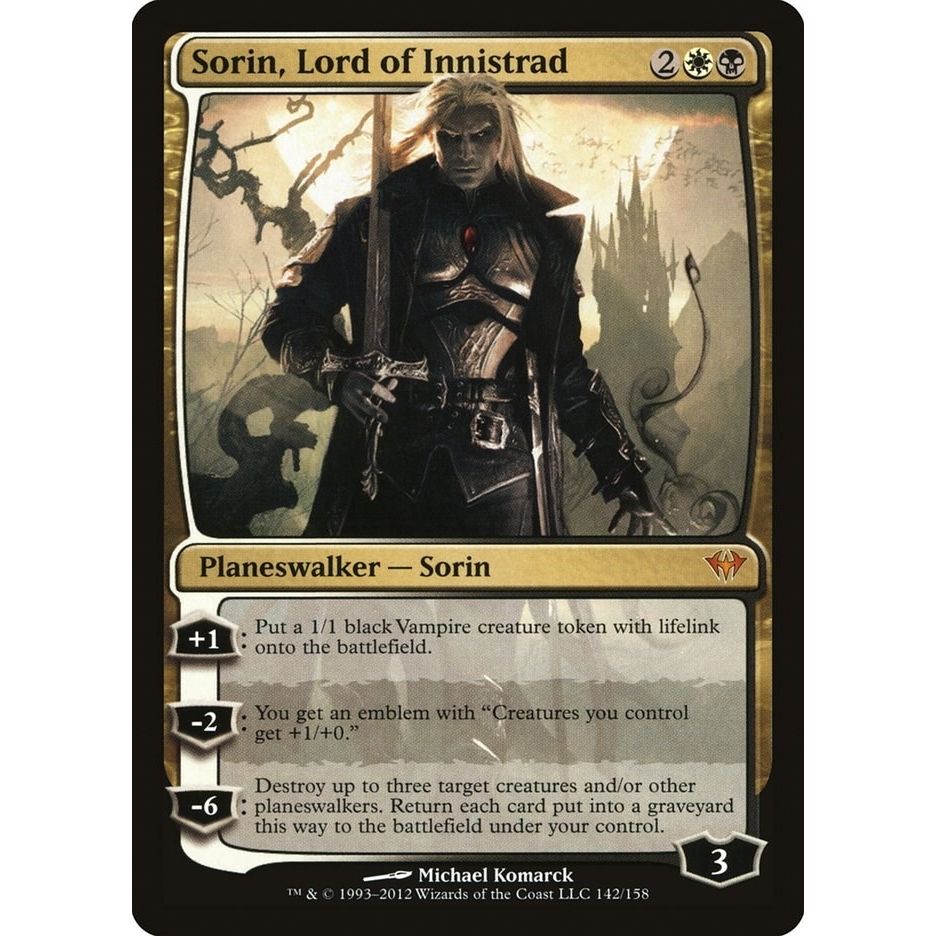Image for Sorin, Lord of Innistrad (142) (DKA) - Magic: The Gathering