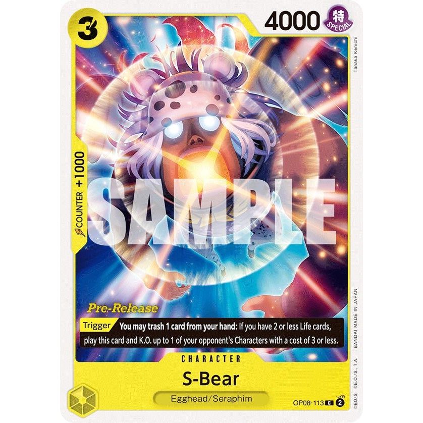 Image for S-Bear (OP08-113) (OP08 PRE) - One Piece Card Game