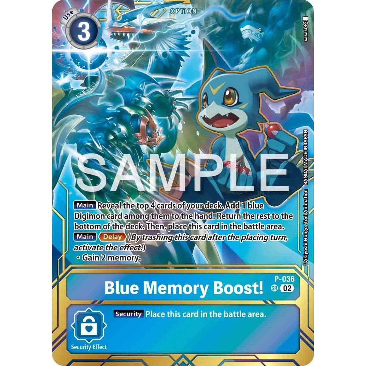 Image for Blue Memory Boost! - P-036 (Premium Card Collection - Memory Boost! Set) (P-036 P) (D-PR) - Digimon Card Game