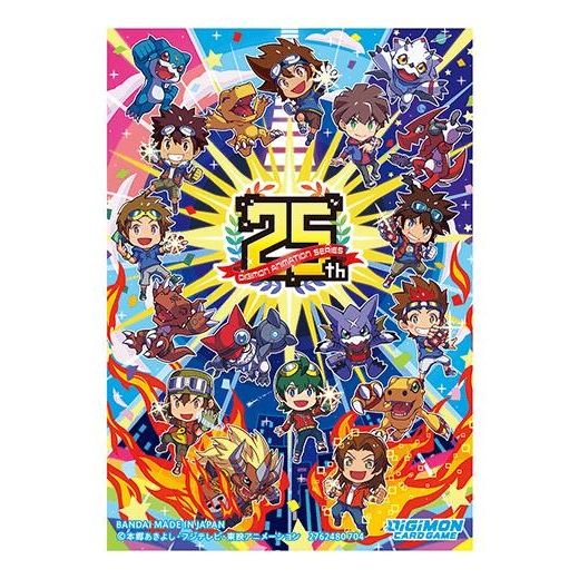 Image for Digimon Card Game Official Sleeves - BANDAI Card Games Fest 24-25 25th Anniversary Sleeves (60-Pack) - Card Sleeves