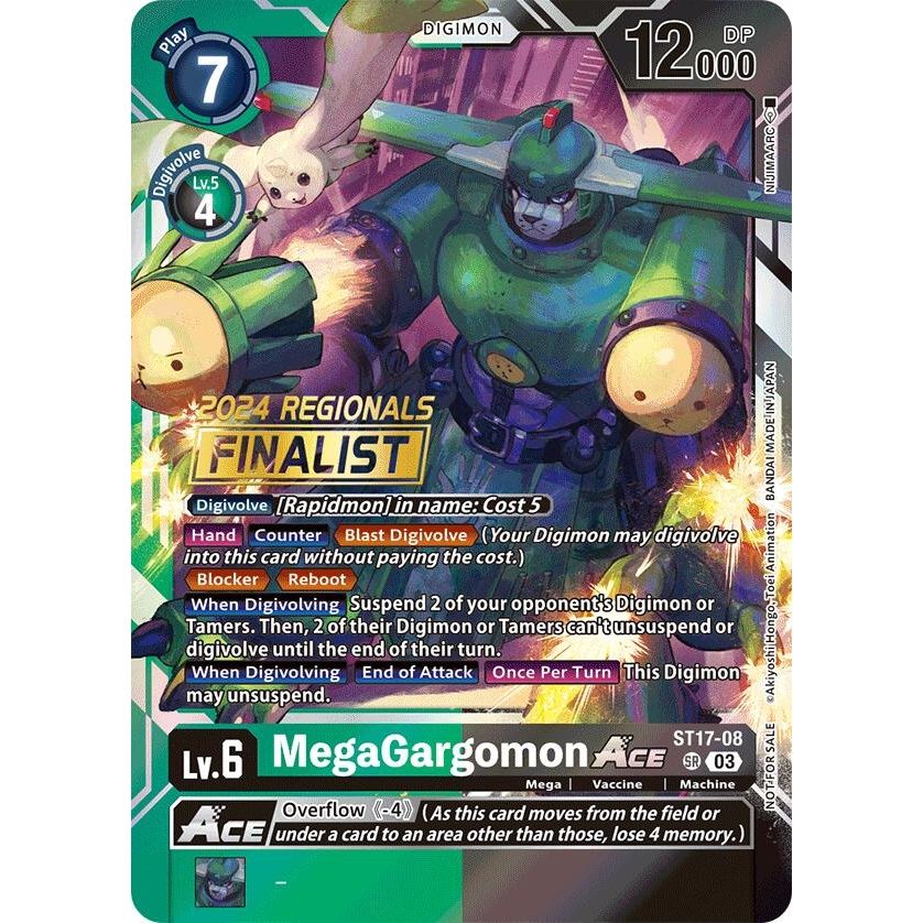 Image for MegaGargomon ACE (2024 Regionals Finalist) (ST17-08 SR) (ST-17) - Digimon Card Game