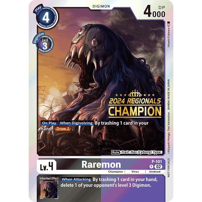 Image for Raremon - P-101 (2024 Regionals Champion) (P-101 P) (D-PR) - Digimon Card Game
