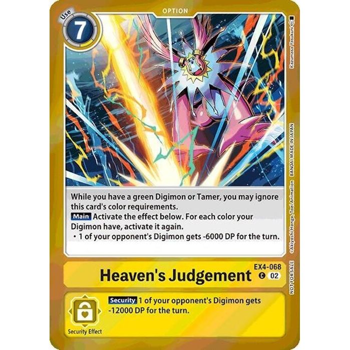 Image for Heaven's Judgement (Event Pack 7) (EX4-068 C) (EX04) - Digimon Card Game