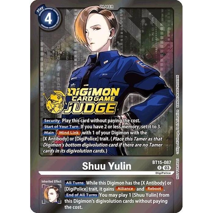 Image for Shuu Yulin (Judge Pack 6) (BT15-087 R) (BT15) - Digimon Card Game