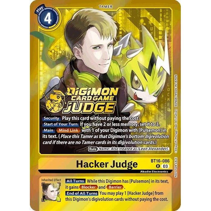 Image for Hacker Judge (Judge Pack 6) (BT16-086 R) (BT16) - Digimon Card Game