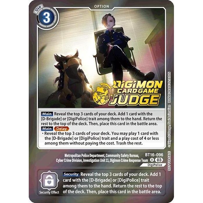 Image for Metropolitan Police Department, Community Safety Bureau, Cyber Crime Division... (Judge Pack 6) (BT16-096 R) (BT16) - Digimon Card Game