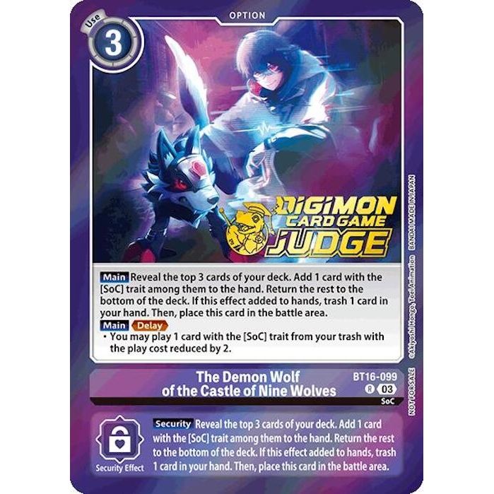 Image for The Demon Wolf of the Castle of Nine Wolves (Judge Pack 6) (BT16-099 R) (BT16) - Digimon Card Game