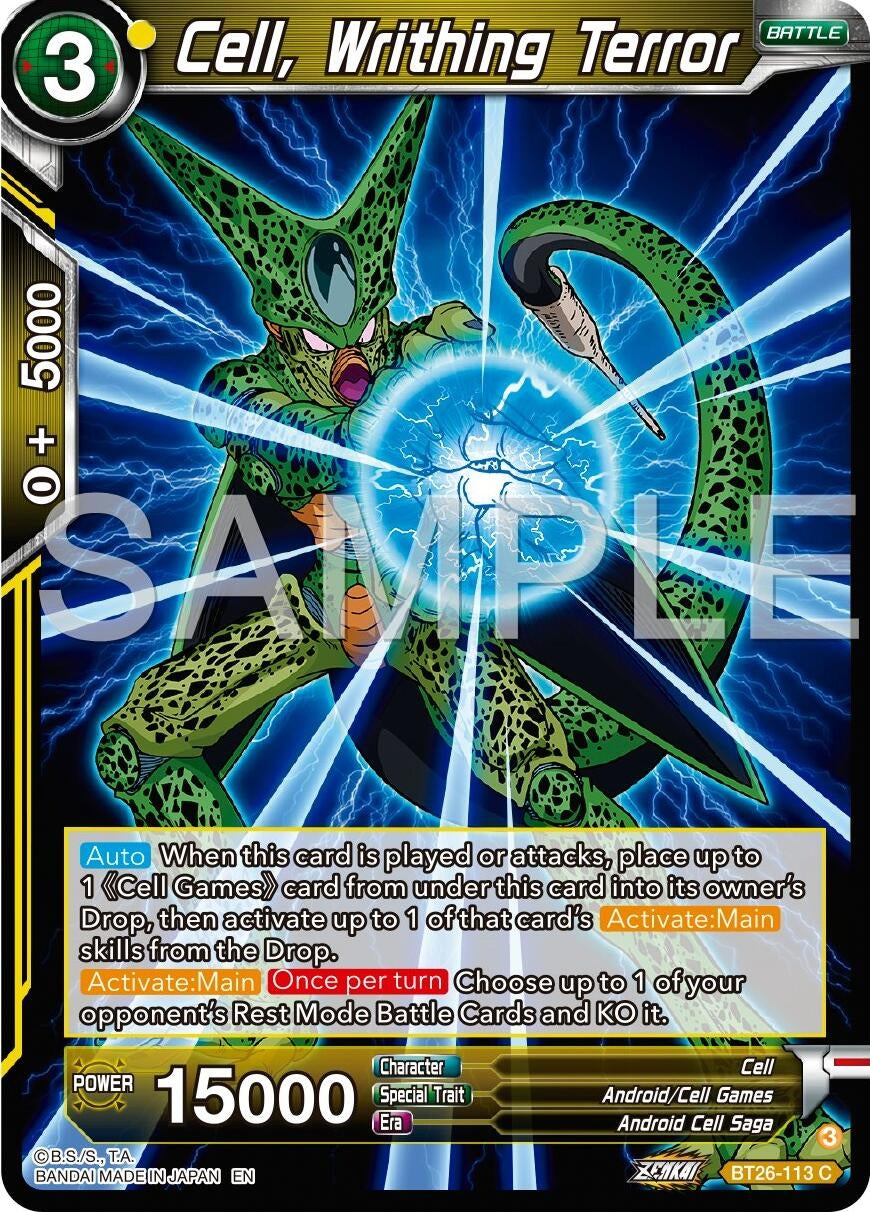 Image for Cell, Writhing Terror (BT26-113) (BT26) - Dragon Ball Super: Masters