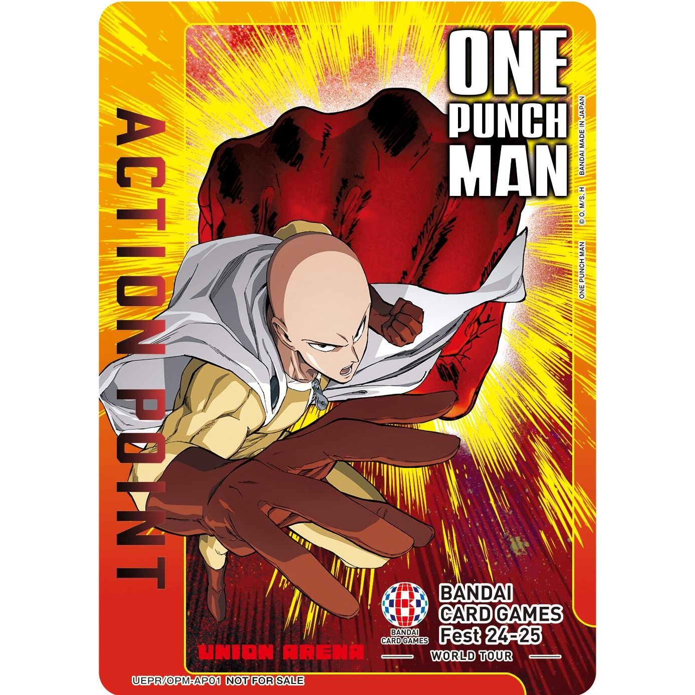 Image for Action Point Card (One Punch Man) (BANDAI Card Games Fest 23-24 World Tour) (UEPR/OPM-AP01) (UEPR) - Union Arena
