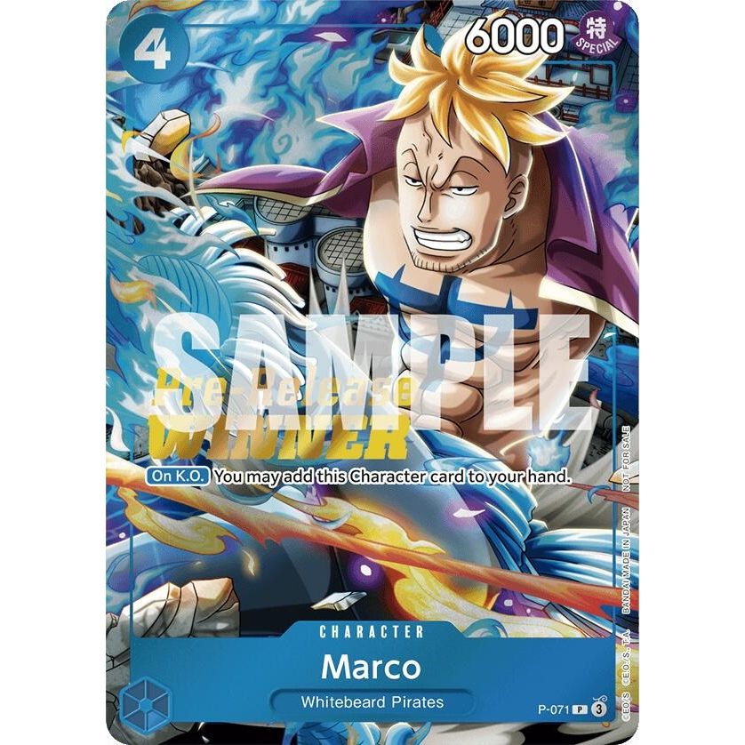 Image for Marco (Two Legends Pre-Release Winner) (P-071) (OP-PR) - One Piece Card Game