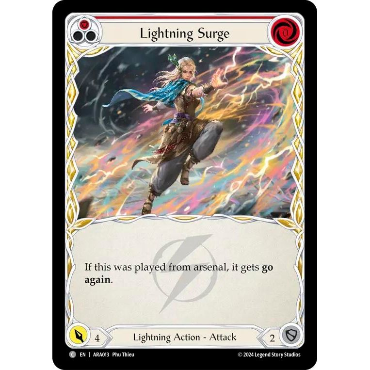 Image for Lightning Surge (Red) (ARA013) (ARA) - Flesh and Blood TCG