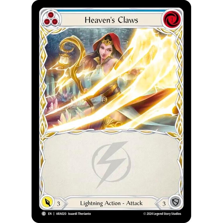 Image for Heaven's Claws (Blue) (ARA020) (ARA) - Flesh and Blood TCG