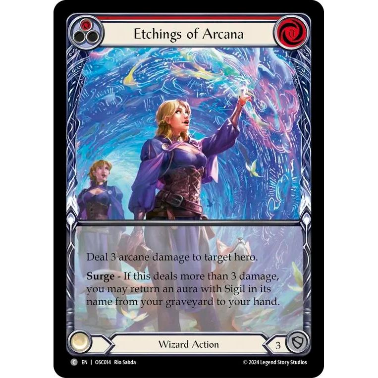 Image for Etchings of Arcana (Red) (OSC014) (OSC) - Flesh and Blood TCG