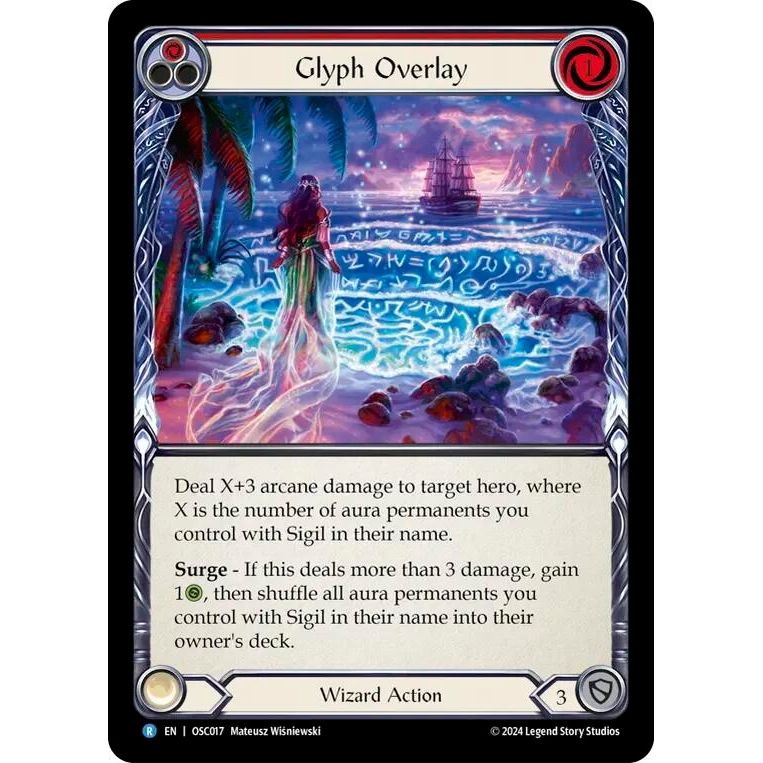 Image for Glyph Overlay (Red) (OSC017) (OSC) - Flesh and Blood TCG