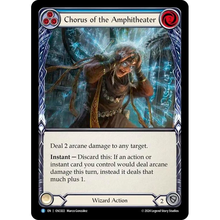 Image for Chorus of the Amphitheater (Blue) (OSC022) (OSC) - Flesh and Blood TCG