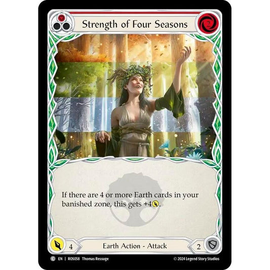 Image for Strength of Four Seasons (Red) (ROS058) (ROS) - Flesh and Blood TCG