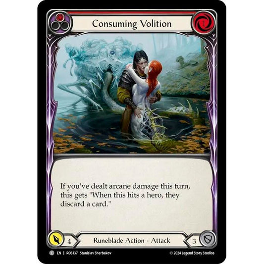 Image for Consuming Volition (Red) (ROS137) (ROS) - Flesh and Blood TCG