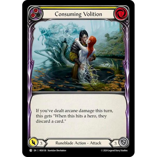 Image for Consuming Volition (Yellow) (ROS138) (ROS) - Flesh and Blood TCG