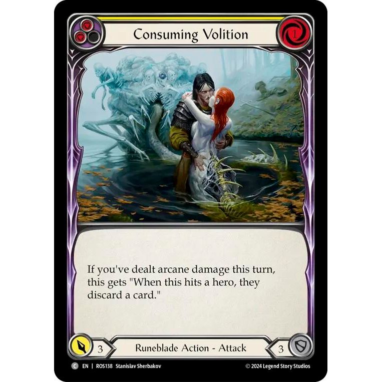 Image for Consuming Volition (Yellow) (ROS138) (ROS) - Flesh and Blood TCG