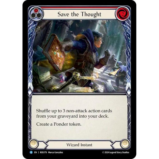 Image for Save the Thought (Red) (ROS179) (ROS) - Flesh and Blood TCG