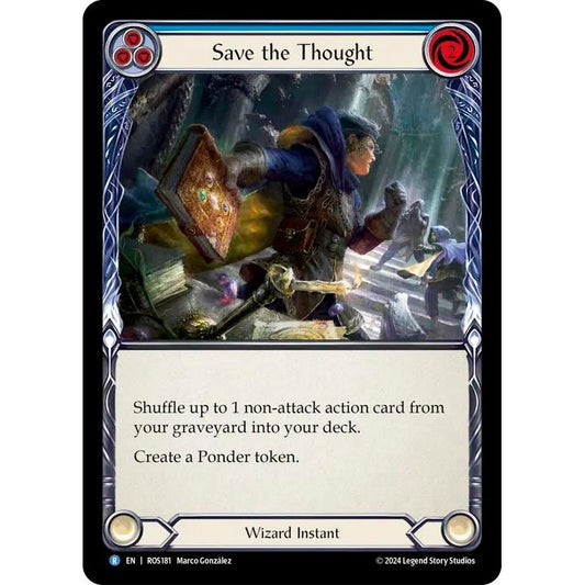 Image for Save the Thought (Blue) (ROS181) (ROS) - Flesh and Blood TCG