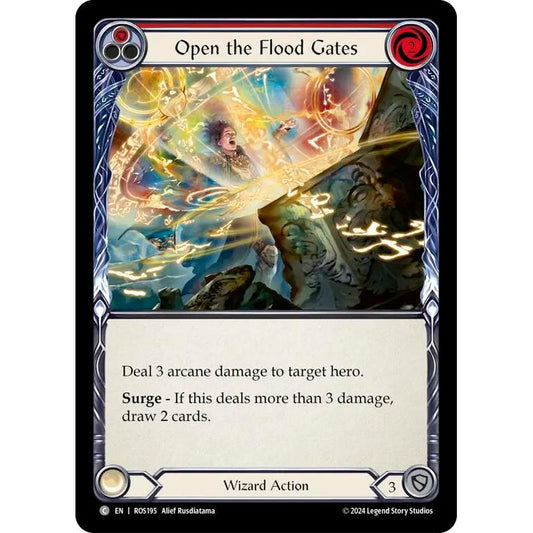 Image for Open the Flood Gates (Red) (ROS195) (ROS) - Flesh and Blood TCG