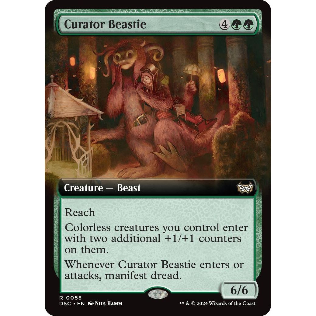 Image for Curator Beastie (Extended Art) (58) (DSC) - Magic: The Gathering