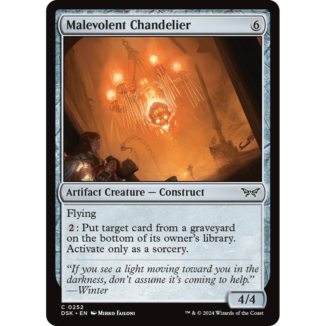 Image for Malevolent Chandelier (252) (DSK) - Magic: The Gathering