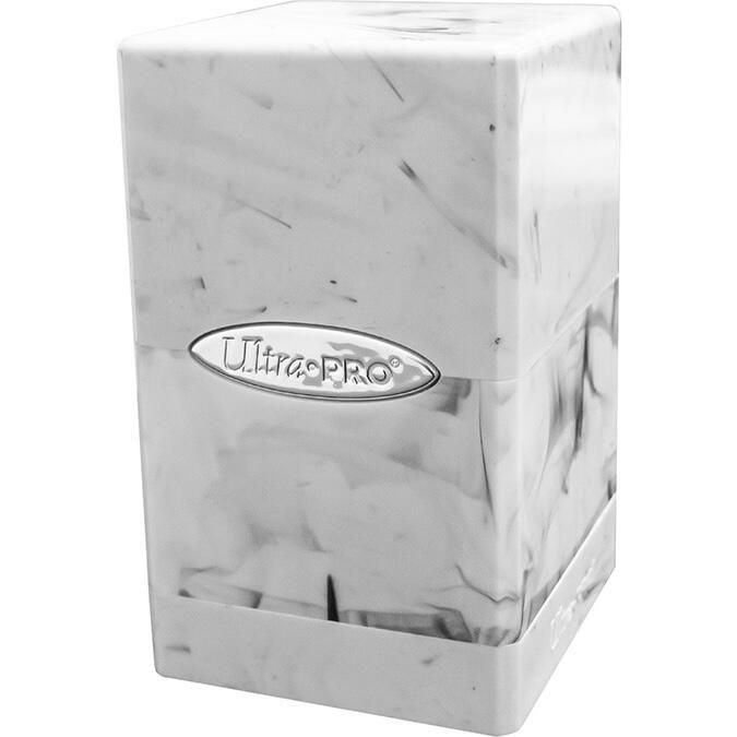 Image for Marble Satin Tower - White and Black - Deck Boxes