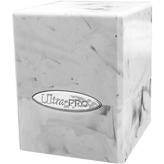 Image for Marble Satin Cube - White and Black - Deck Boxes