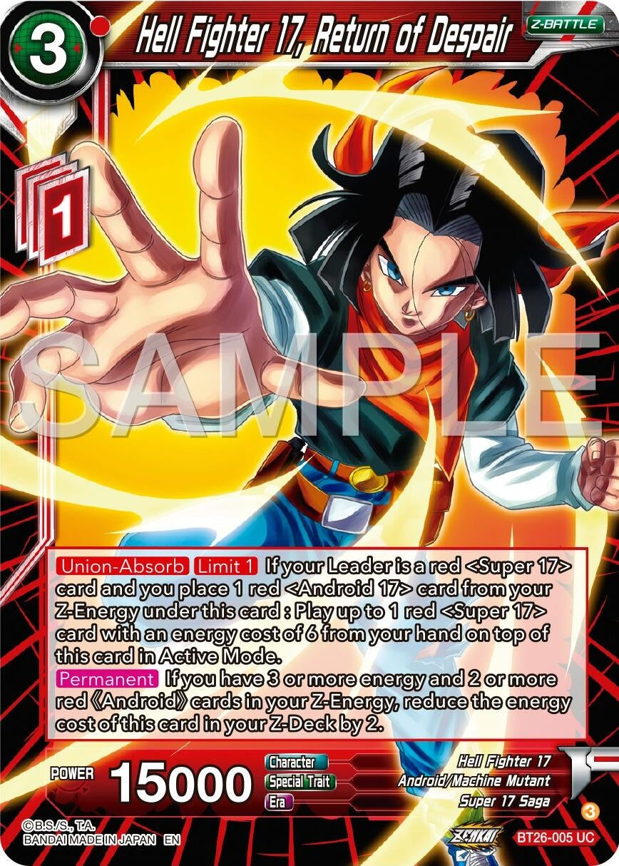 Image for Hell Fighter 17, Return of Despair (BT26-005) (BT26) - Dragon Ball Super: Masters