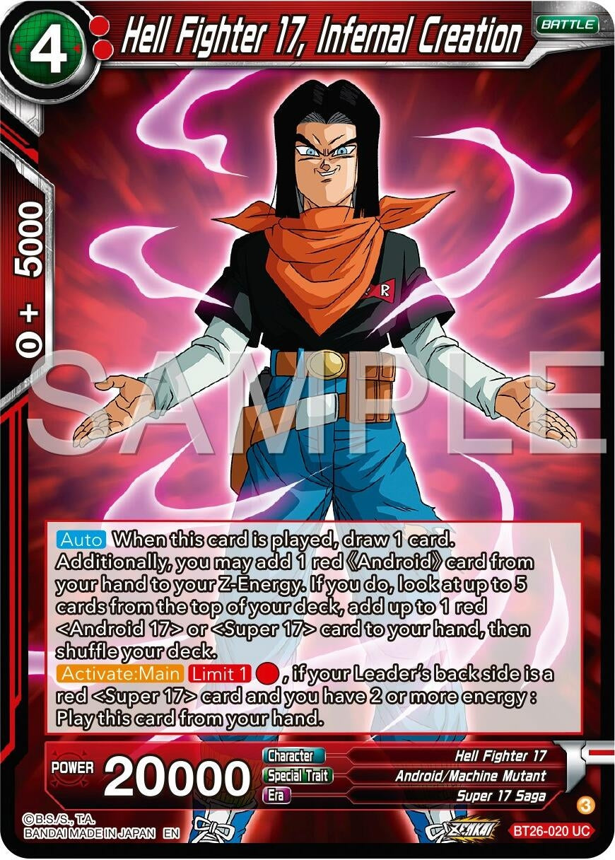 Image for Hell Fighter 17, Infernal Creation (BT26-020) (BT26) - Dragon Ball Super: Masters