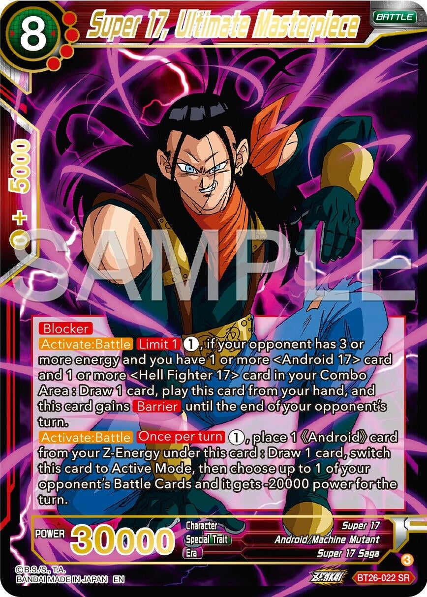 Image for Super 17, Ultimate Masterpiece (BT26-022) (BT26) - Dragon Ball Super: Masters