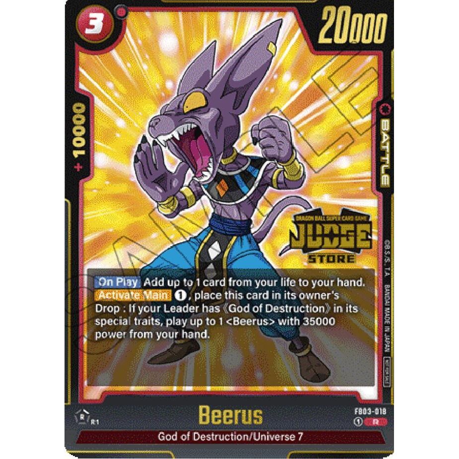 Image for Beerus - FB03-018 (Judge Pack (Store Judge) 02) (FB03-018) (DBSFW_TPR) - Dragon Ball Super: Fusion World