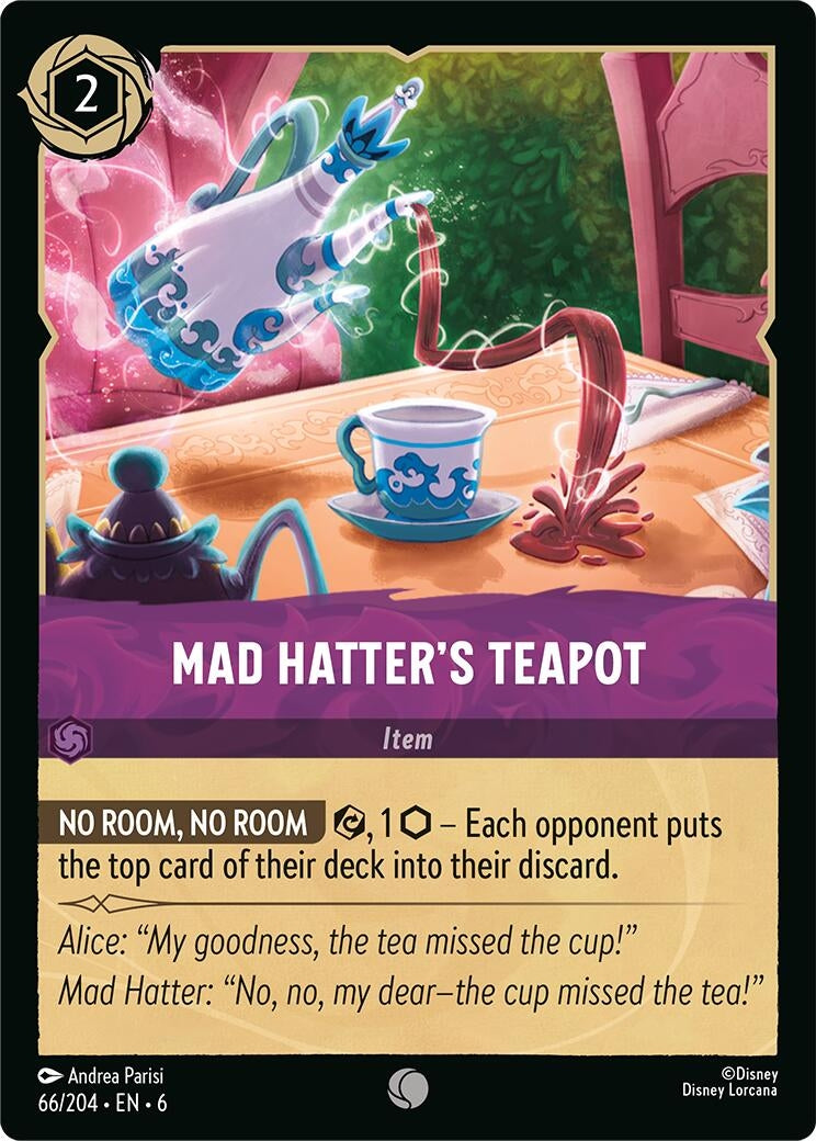Image for Mad Hatter's Teapot (66/204) (6) - Disney Lorcana