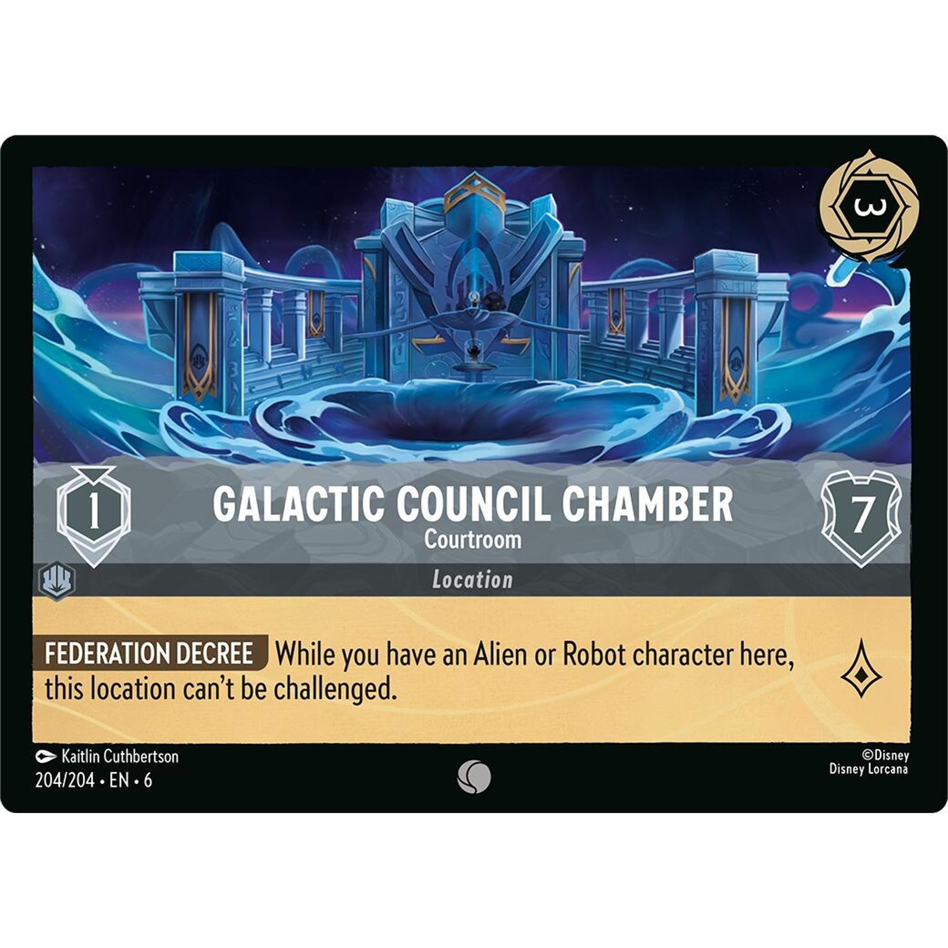 Image for Galactic Council Chamber - Courtroom (204/204) (6) - Disney Lorcana
