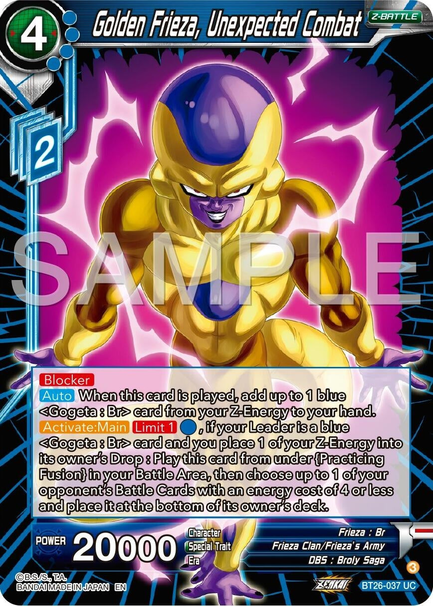 Image for Golden Frieza, Unexpected Combat (BT26-037) (BT26) - Dragon Ball Super: Masters