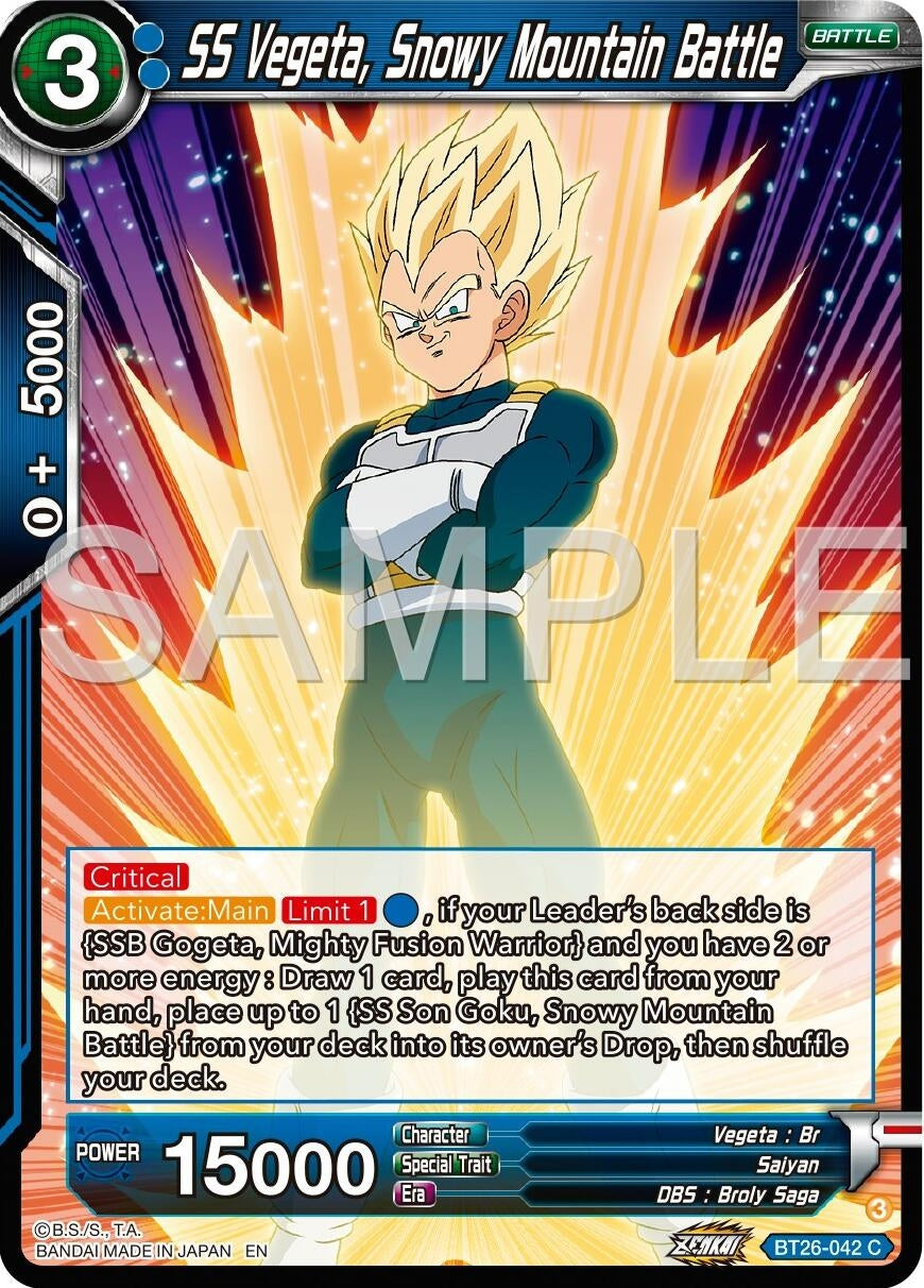 Image for SS Vegeta, Snowy Mountain Battle (BT26-042) (BT26) - Dragon Ball Super: Masters