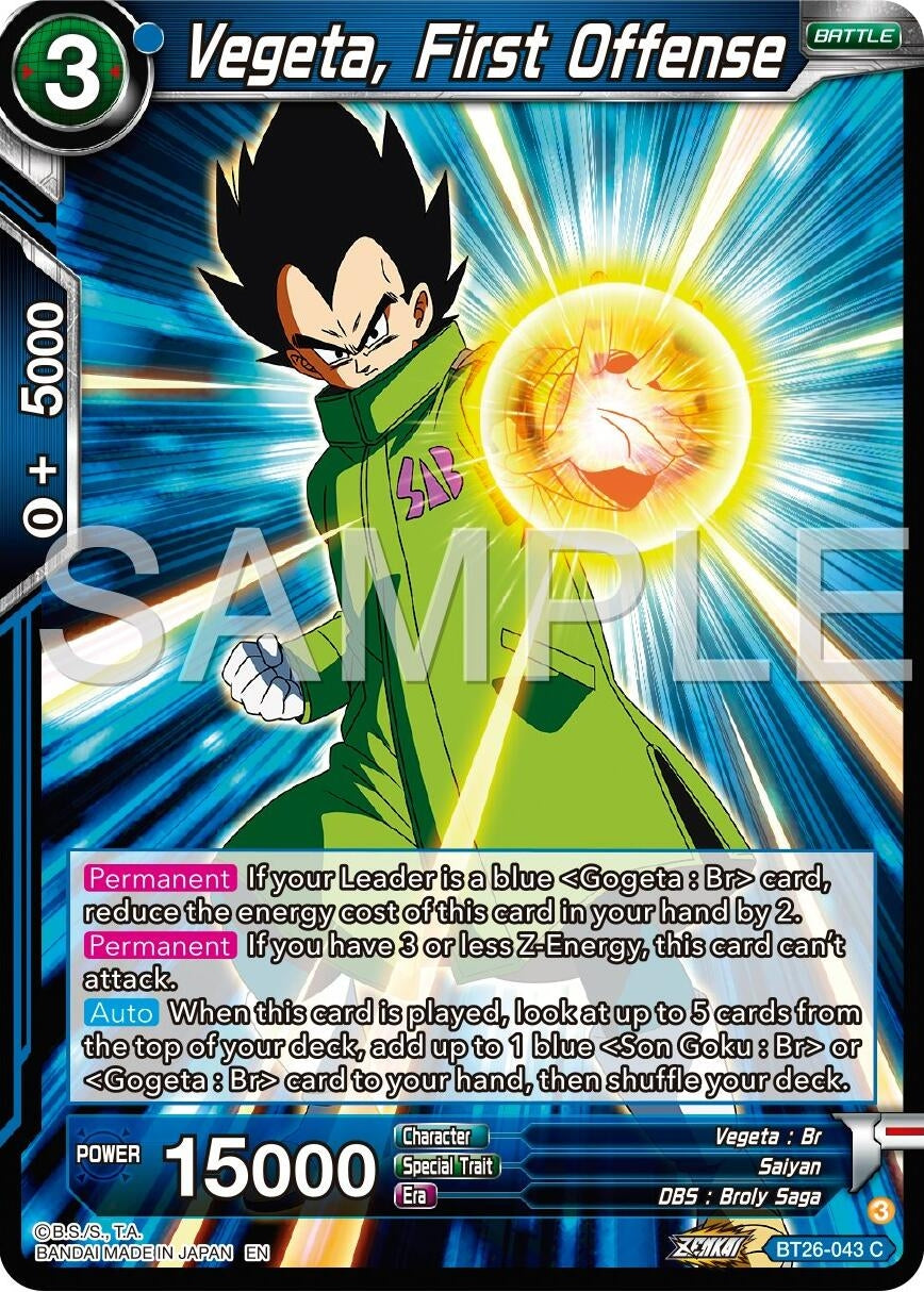 Image for Vegeta, First Offense (BT26-043) (BT26) - Dragon Ball Super: Masters