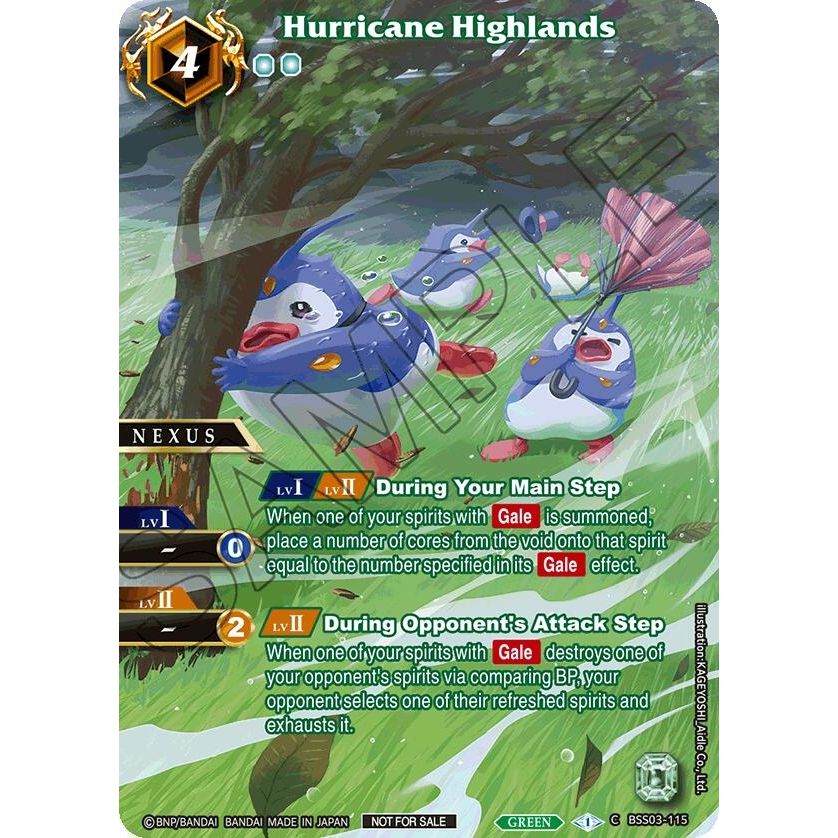 Image for Hurricane Highlands (Exclusive Nexus Pack Vol. 2) (BSS03-115) (LEP) - Battle Spirits Saga